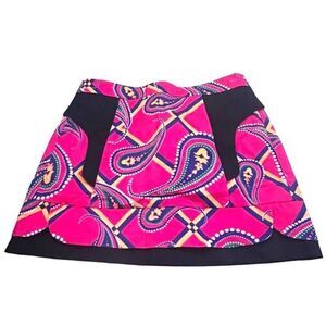 Womens colorful vintage romantic Five plus multicolor mini skirt size S.